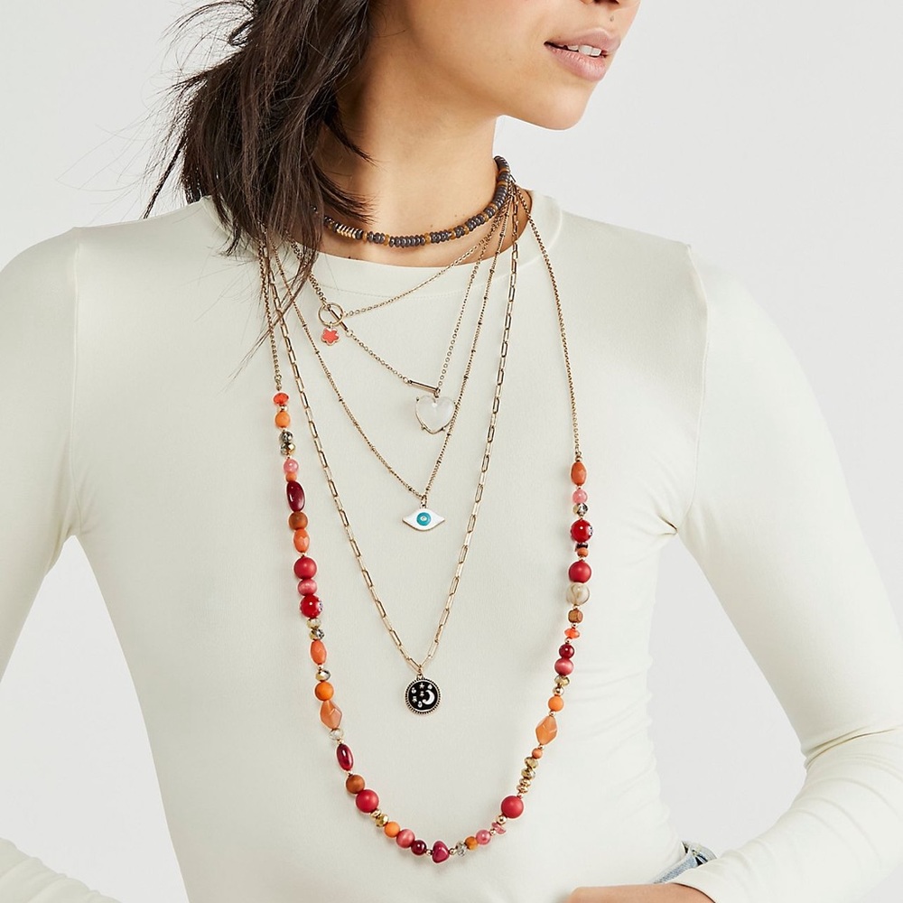 Free people wonderland evil eye necklace